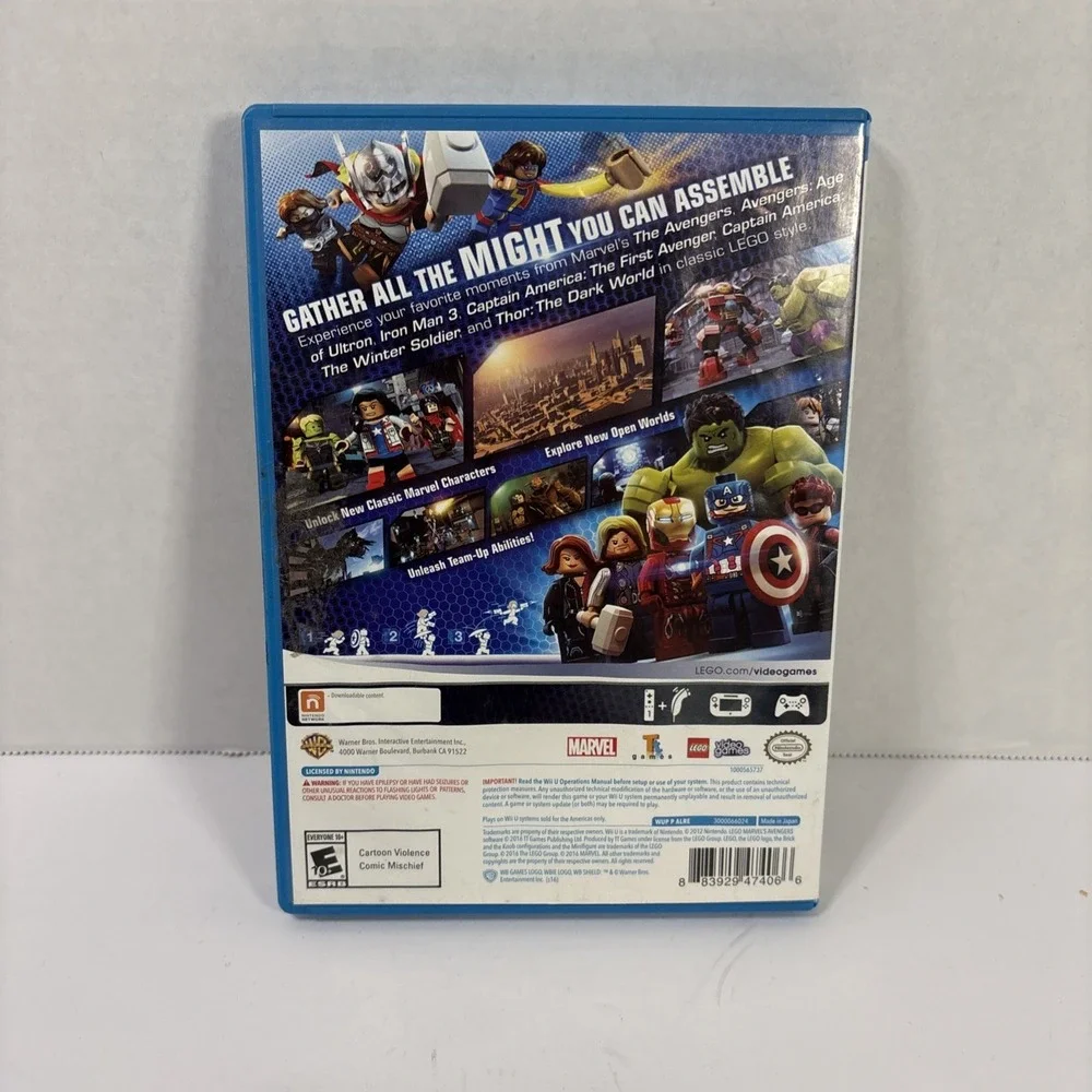 LEGO Marvel Avengers Nintendo Wii U WUP-P-ALRE Action Adventure Game CIB